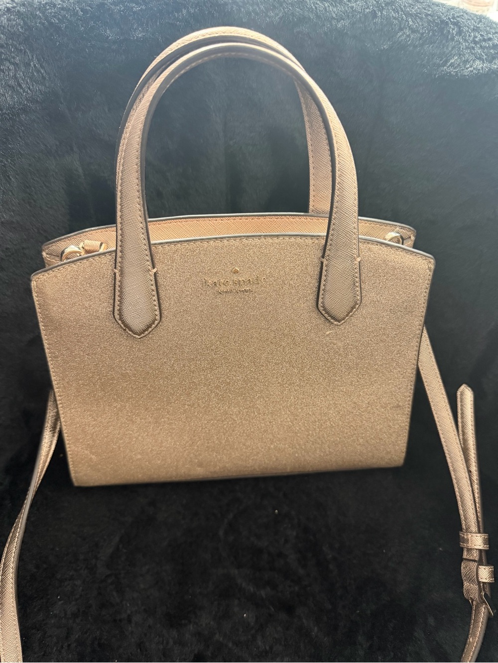 kate spade Metallic Rose Gold Saffiano Satchel